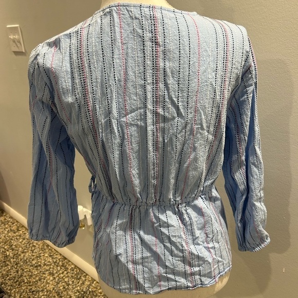 {Time and Tru} V-Neck Tie Blouse - Picture 2 of 3